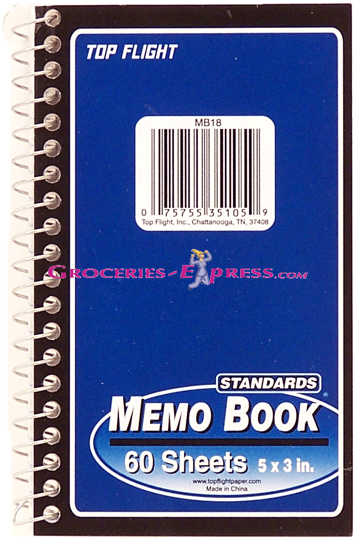 Top Flight  standards memo book, 60-sheets, 5 x 3-inch Full-Size Picture